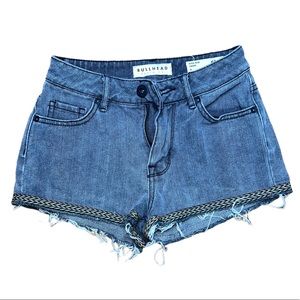 Bullhead Gray Jean Shorts High Rise